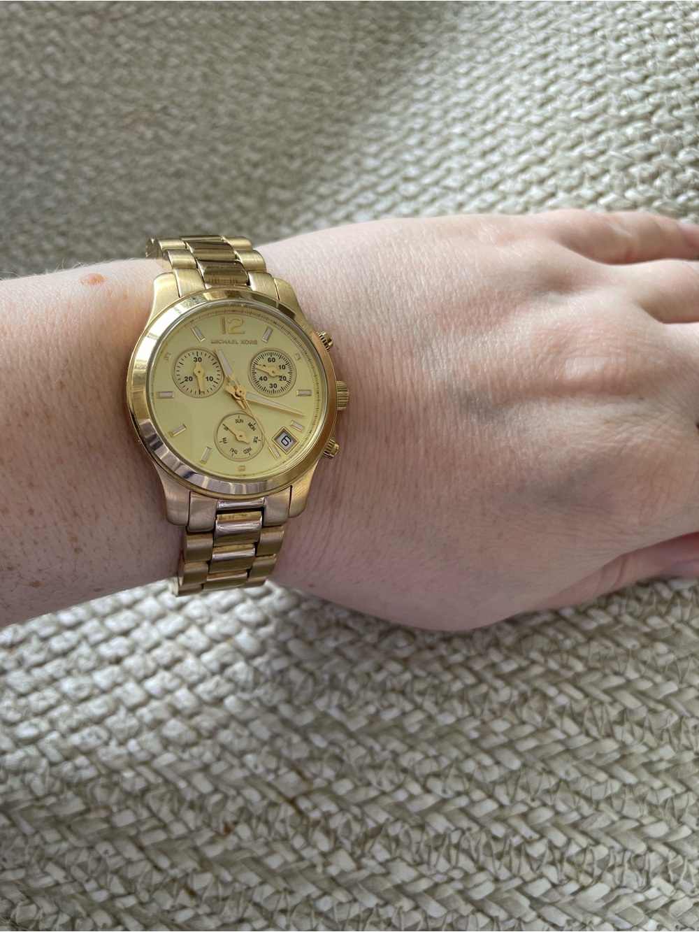 Michael Kors Gold Tone Chronograph Bracelet Watch - Picture 6 of 6